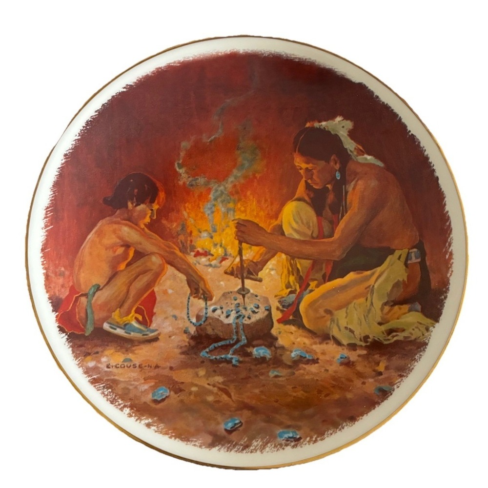 Gorham Collectors Plate Turquoise Bead Maker‎ Irvin Couse 2nd Edition 1978